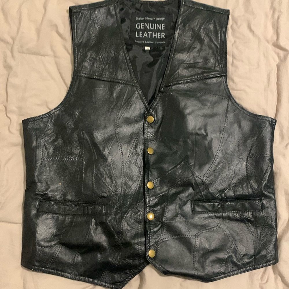 Ltalian Stone Design genuine leather Navarre Leather Company medium
